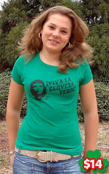 Che Guevara - Viva La Cerveza Verde T-shirt